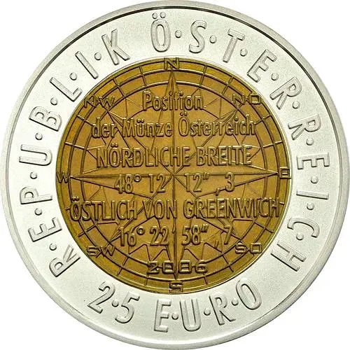 25 евро 2006, Серебро/Ниобий - Европейская спутниковая навигация [Австрия]