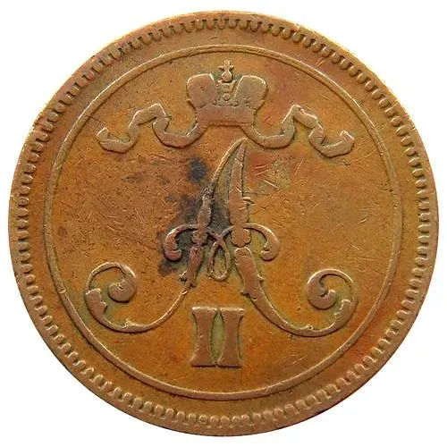 10 Pennia 1865-1876 [Finland]
