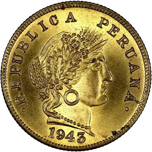 20 сентаво 1943, MIL NOVECIENTOS CUARENTA Y TRES [Перу]