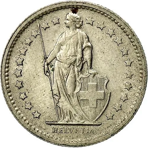 1/2 франка 1969, B, знак монетного двора [Швейцария]