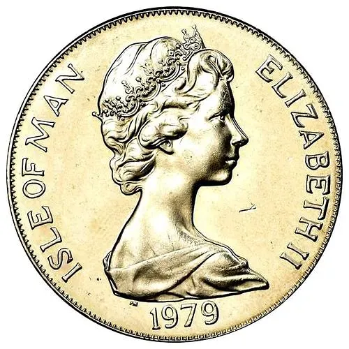 1 крона 1979, 300 лет монетам острова Мэн, Мельхиор (медь-никель) [Остров Мэн]
