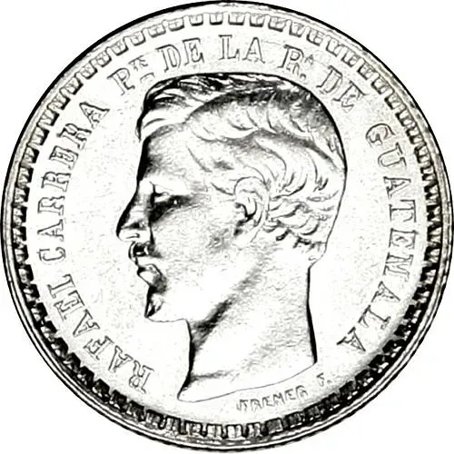 ½ реала 1862-1865 [Гватемала]