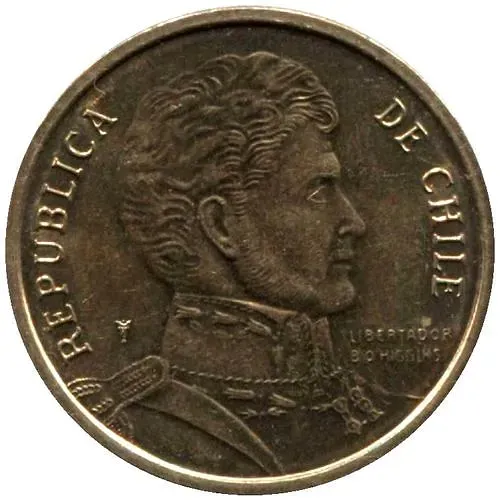 10 песо 2014, Посох Меркурия, знак монетного двора: "Посох Меркурия" - Утрехт, Нидерланды [Чили]