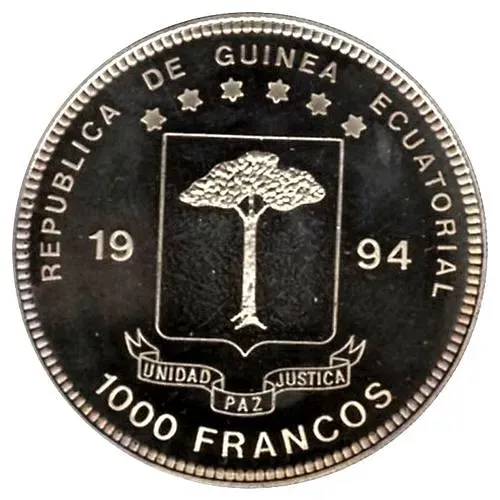 1000 франков 1994, Чемпионат мира по футболу 1994 /гол/ [Экваториальная Гвинея]