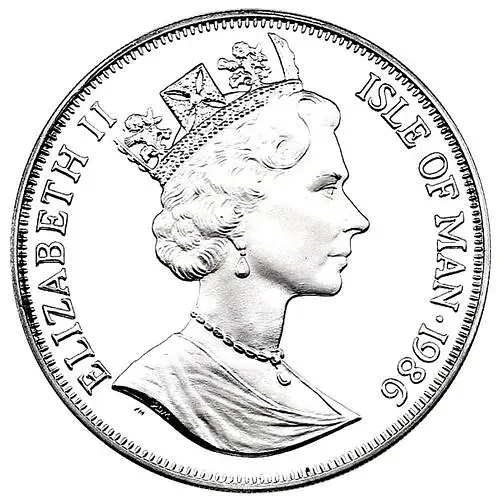 1 крона 1986, Чемпионат мира по футболу 1986, Мексика /флаги/ [Остров Мэн]