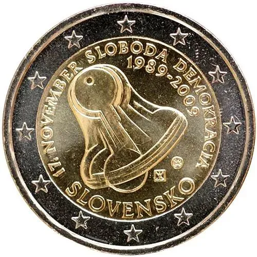 2 евро 2009, 20 лет Бархатной Революции [Словакия]