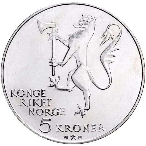 5 крон 1978, 350 лет норвежской армии [Норвегия]