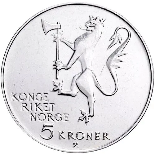 5 крон 1975, 150 лет иммиграции в Америку [Норвегия]