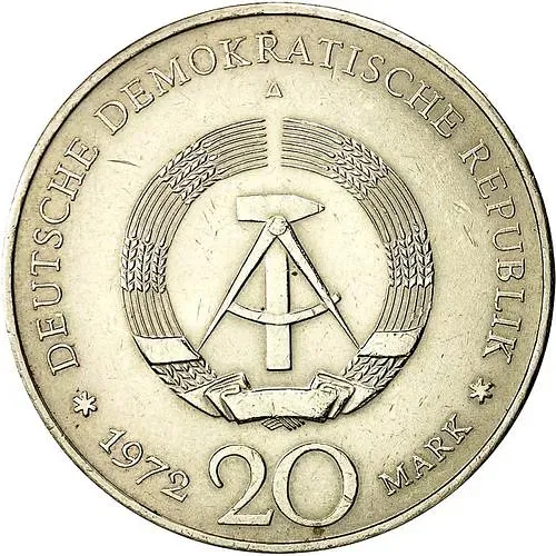 20 марок 1972, Вильгельм Пик [Германия / ГДР]