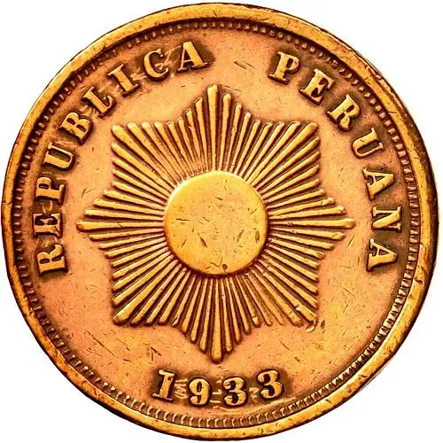 2 сентаво 1933 [Перу]