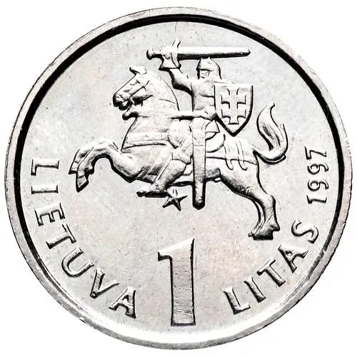 1 лит 1997, 75 лет банку Литвы [Литва]