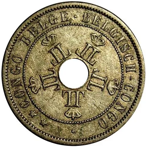 20 сантимов 1909 [Демократическая Республика Конго / Бельгийское Конго]