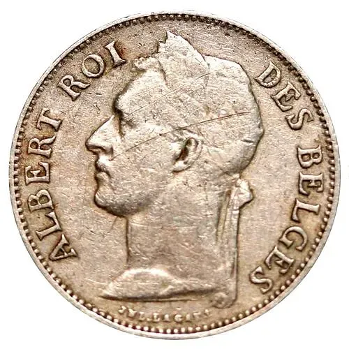 50 сантимов 1921, BELGES [Демократическая Республика Конго / Бельгийское Конго]