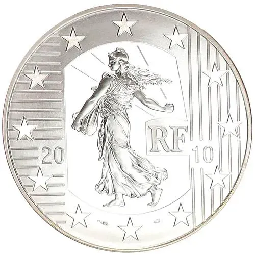 10 евро 2010, 50 лет выпуску нового франка [Франция]