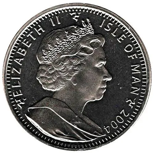 1 крона 2004, Чемпионат Европы по футболу 2004 /летящий мяч/ [Остров Мэн]