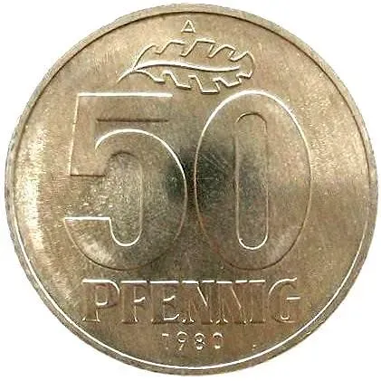 50 пфеннигов 1980, A [Германия / ГДР]