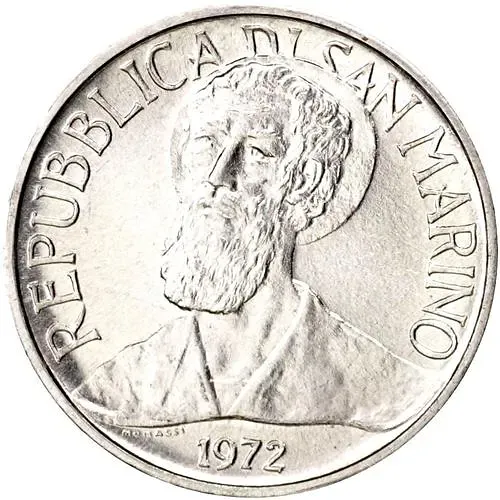 1 лира 1972 [Сан-Марино]