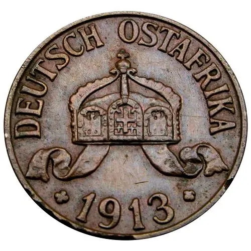 1 Heller 1913, A, Mint Mark "A" — Berlin [German East Africa]