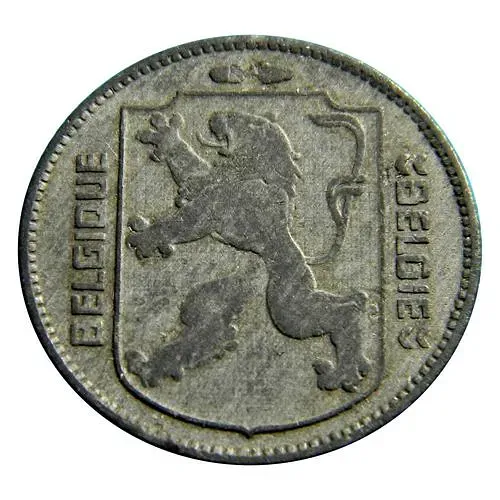 1 франк 1942, надпись - "BELGIQUE - BELGIE" [Бельгия]