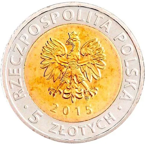 5 злотых 2015, ратуша [Польша]