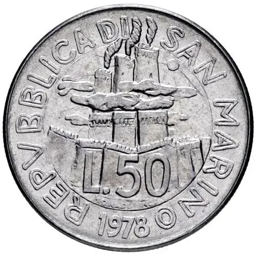 50 лир 1978, Работа [Сан-Марино]