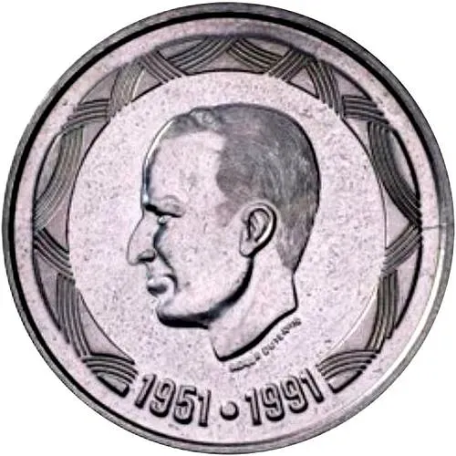 500 франков 1991, 40 лет правлению Короля Бодуэна I /BELGIE/ [Бельгия]