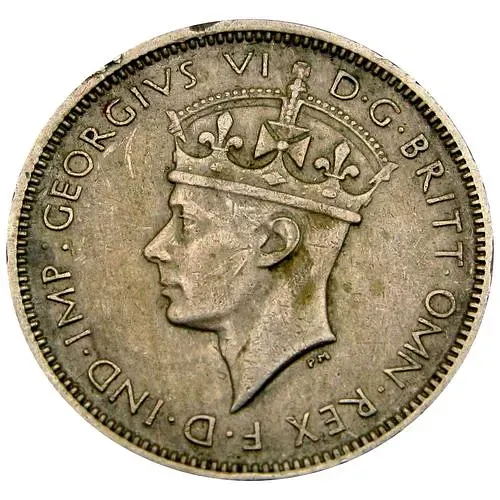 3 пенса 1947, H, знак монетного двора: "H" - Хитон, Бирмингем [Британская Западная Африка]