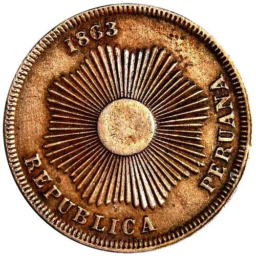 2 сентаво 1863 [Перу]