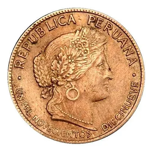 10 сентаво 1919, UN MIL NOVECIENTOS DIECINUEVE [Перу]