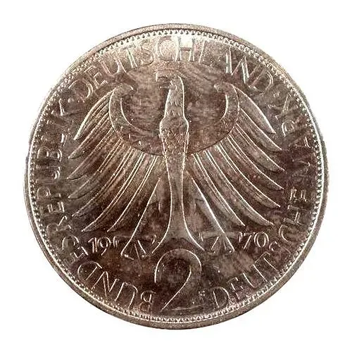 2 марки 1970, F, Планк [Германия / ФРГ]