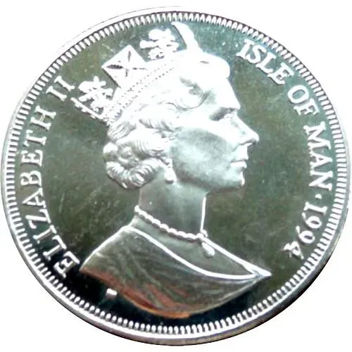 1 крона 1994, 50 лет высадке в Нормандии 6 июня. Генерал Эйзенхауэр [Остров Мэн]