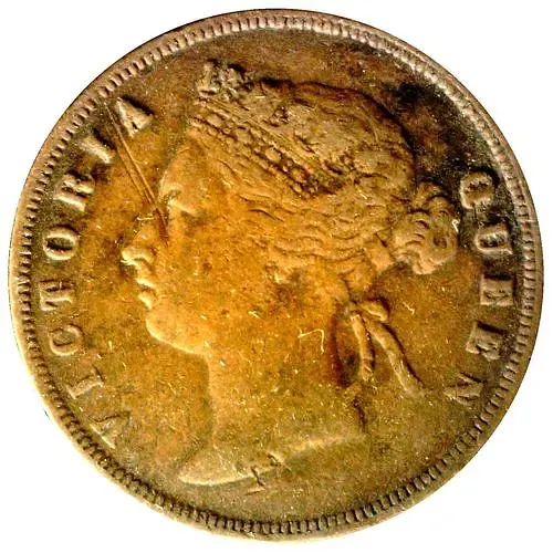 1 цент 1874, Без отметки монетного двора [Малайзия / Стрейтс-Сетлментс]