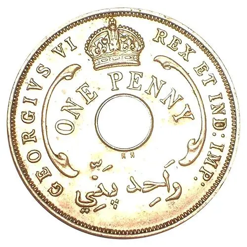 1 пенни 1947, KN, знак монетного двора: "KN" - Кингз Нортон Металл, Бирмингем [Британская Западная Африка]