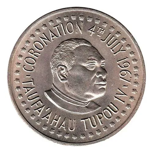 1 паанга 1967, коронация [Тонга]