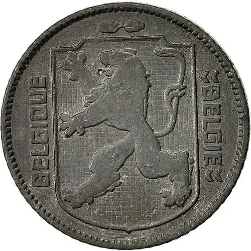 1 франк 1941, надпись - "BELGIQUE - BELGIE" [Бельгия]