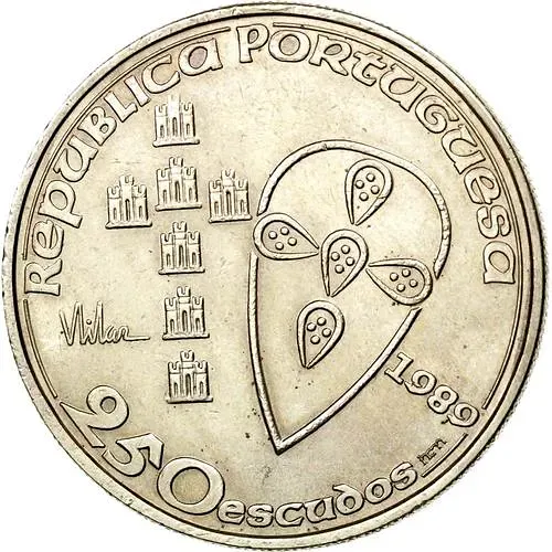 250 эскудо 1989, 850 лет образования Португалии [Португалия]