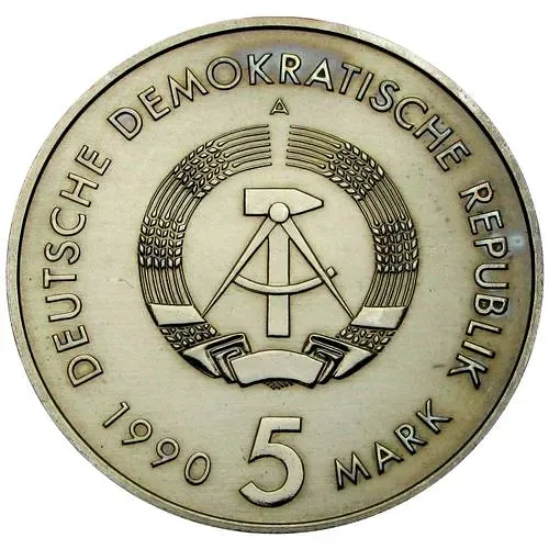 5 марок 1990, 500 лет почте [Германия / ГДР]