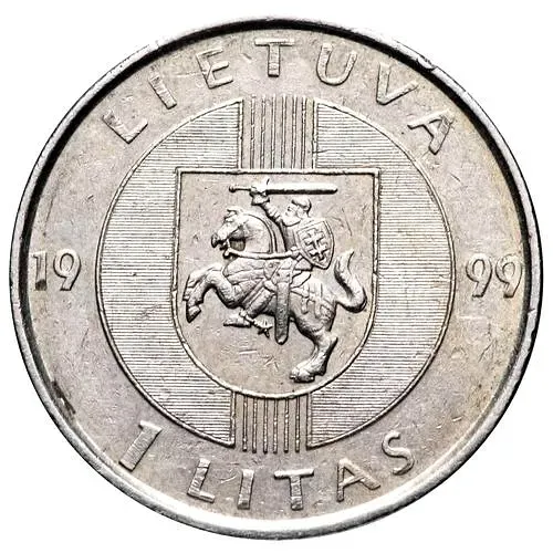 1 лит 1999, 10 лет Балтийскому пути [Литва]