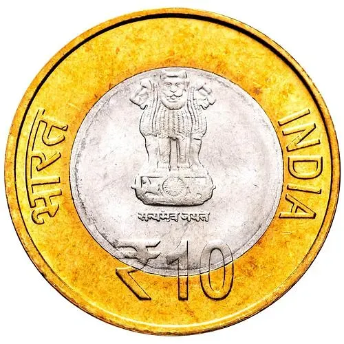 10 рупий 2012, 25 лет Правлению храма Шри Мата Вайшно Деви [Индия]
