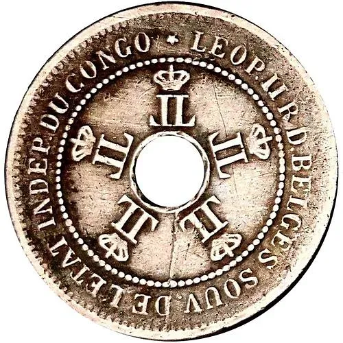 5 сантимов 1908 [Демократическая Республика Конго / Свободное государство Конго]