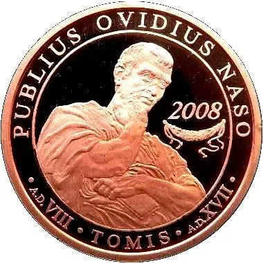 1 лей 2008, Публий Овидий Назон [Румыния] Proof