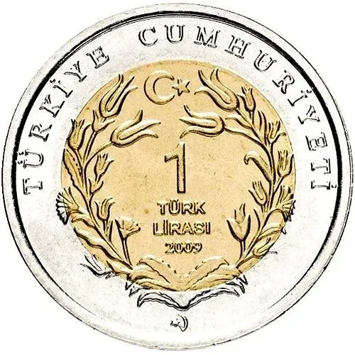 1 лира 2009, морская черепаха [Турция]