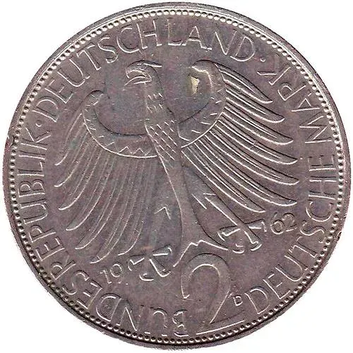 2 Marks 1962, D, Max Planck [Germany]