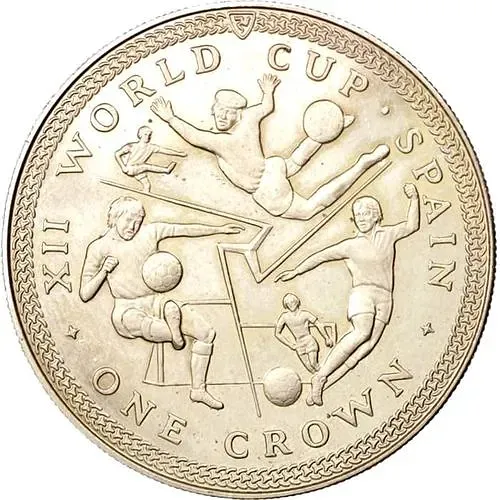 1 крона 1982, футболисты [Остров Мэн]