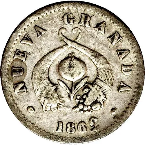 ½ реала 1862 [Колумбия]
