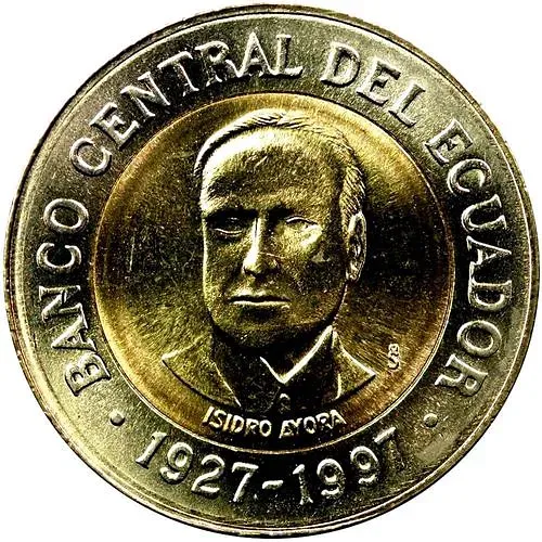 500 sucres 1997, 70th Anniversary of the Central Bank [Ecuador]