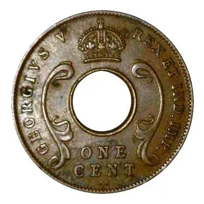 1 цент 1928, KN, знак монетного двора: "KN" - Кингз Нортон Металл, Бирмингем [Восточная Африка]