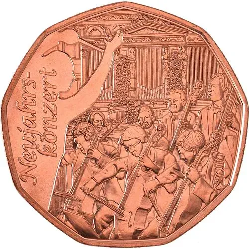 5 евро 2016, Новый год - Новогодний концерт Венского филармонического оркестра [Австрия]