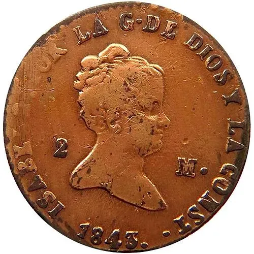 2 мараведи 1836-1858 [Испания]