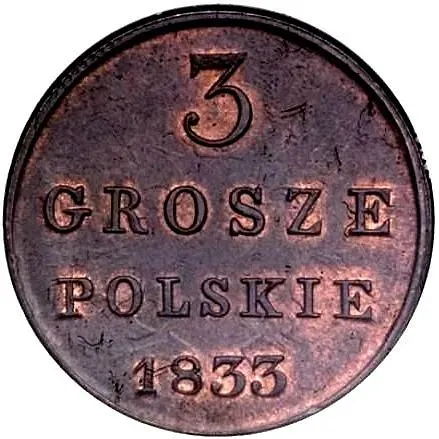 3 гроша 1833, KG